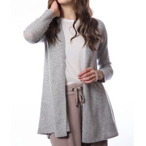NWT! DongLi - 100% Cashmere Lofty Longline Cardigan in Dove Gray - Many Sizes
